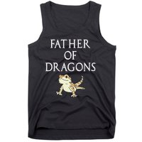 Funny Bearded  Dad Father Of Dragons Tank Top