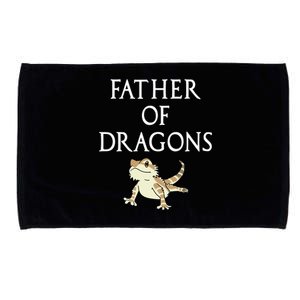 Funny Bearded  Dad Father Of Dragons Microfiber Hand Towel