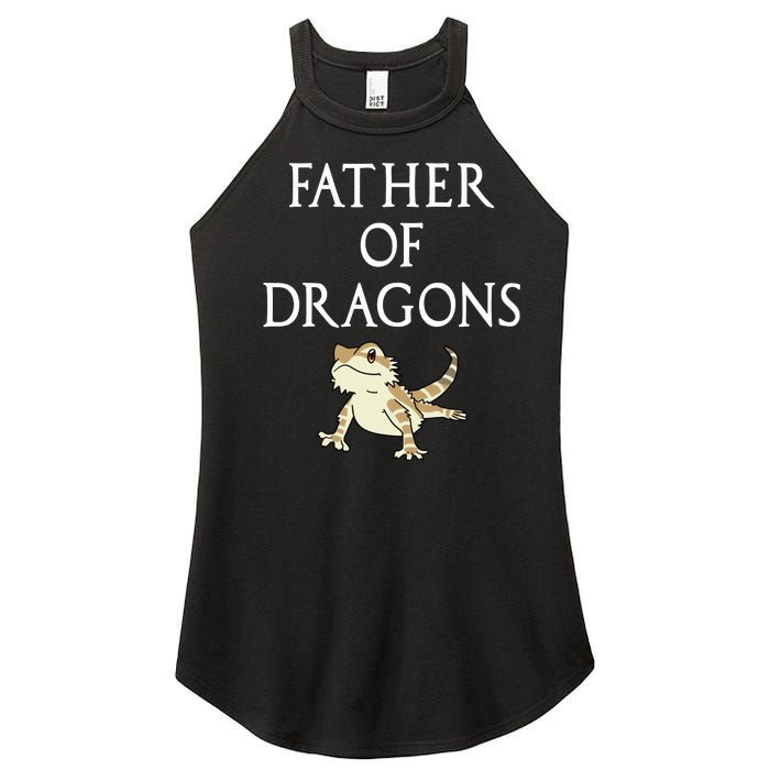 Funny Bearded  Dad Father Of Dragons Women's Perfect Tri Rocker Tank