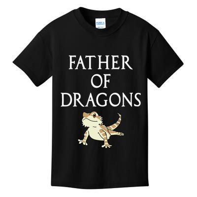 Funny Bearded  Dad Father Of Dragons Kids T-Shirt