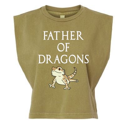 Funny Bearded  Dad Father Of Dragons Garment-Dyed Women's Muscle Tee