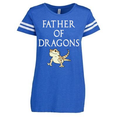 Funny Bearded  Dad Father Of Dragons Enza Ladies Jersey Football T-Shirt