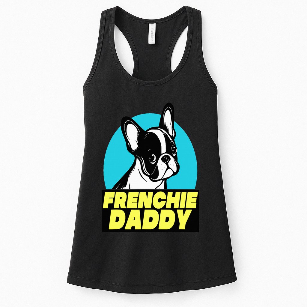 Frenchie Daddy  French Bulldog Dad Full Color Womens Tank Top