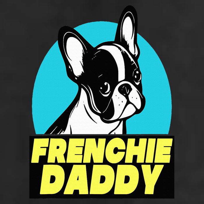 Frenchie Daddy  French Bulldog Dad Full Color Golf Towel