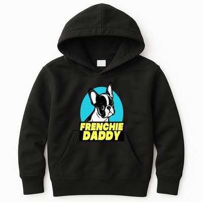 Frenchie Daddy  French Bulldog Dad Full Color Kids Hoodie