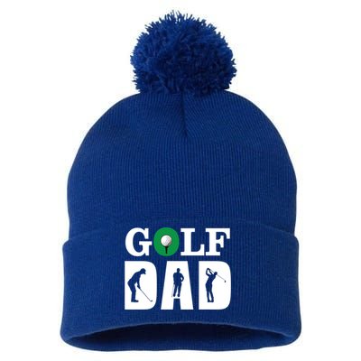Father's Day Funny Golf Dad Golf Club Gift For Dad Pom Pom 12in Knit Beanie