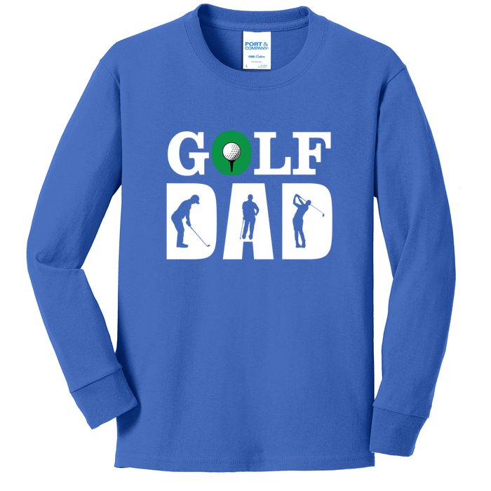 Father's Day Funny Golf Dad Golf Club Gift For Dad Kids Long Sleeve Shirt