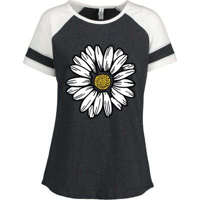 Flowers Daisy Enza Ladies Jersey Colorblock Tee