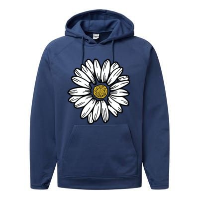 Flowers Daisy Performance Fleece Hoodie