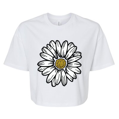 Flowers Daisy Bella+Canvas Jersey Crop Tee