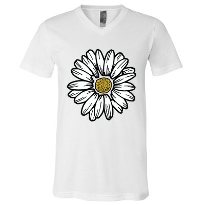 Flowers Daisy V-Neck T-Shirt