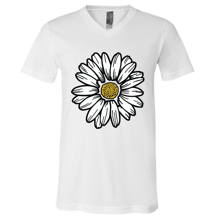 Flowers Daisy V-Neck T-Shirt