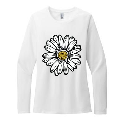 Flowers Daisy Womens CVC Long Sleeve Shirt