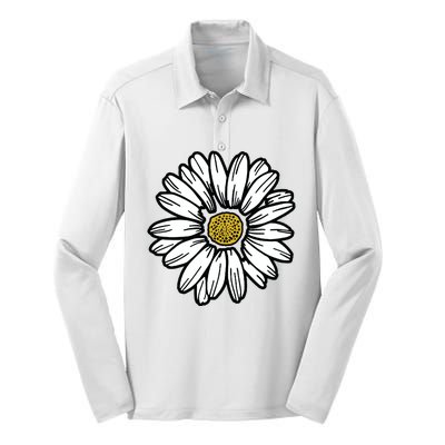 Flowers Daisy Silk Touch Performance Long Sleeve Polo