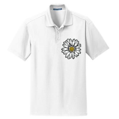 Flowers Daisy Dry Zone Grid Polo