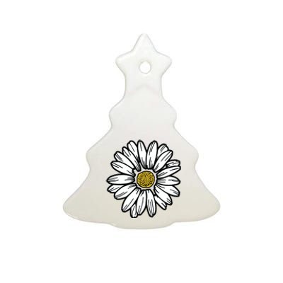 Flowers Daisy Ceramic Tree Ornament