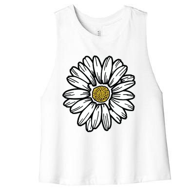 Flowers Daisy Women's Racerback Cropped Tank