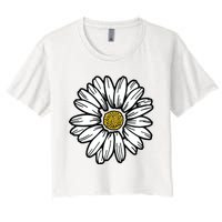 Flowers Daisy Women's Crop Top Tee