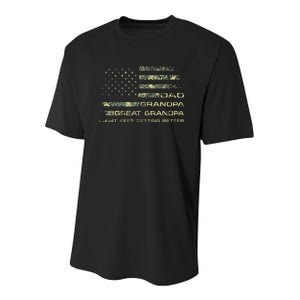 Fathers Day From Grand Dad Grandpa Great Grandpa Youth Performance Sprint T-Shirt