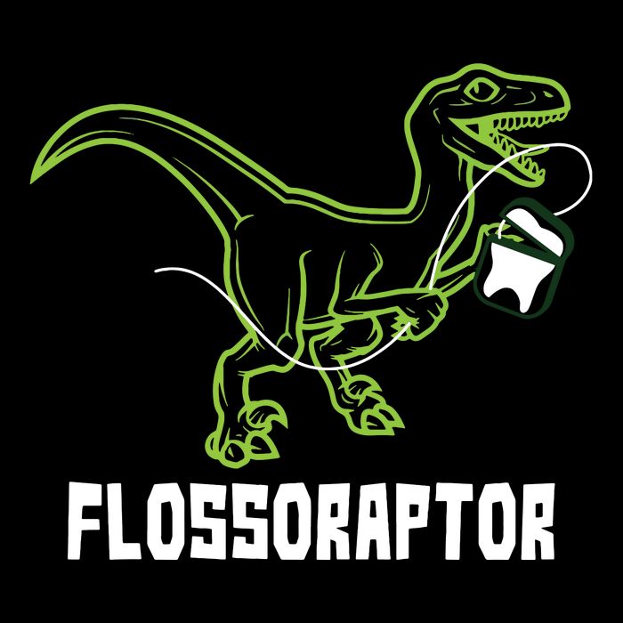 Flossoraptor Dinosaur Funny Pediatric Dentist City Backpack