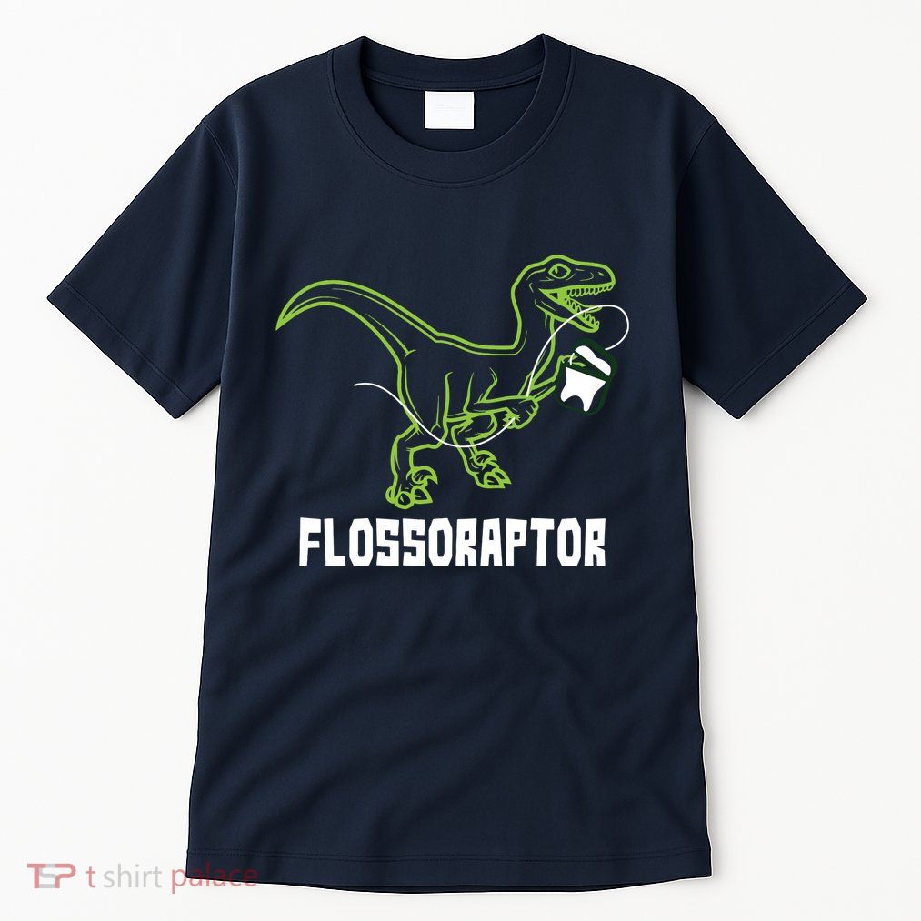 Flossoraptor Dinosaur Funny Pediatric Dentist Tall T-Shirt