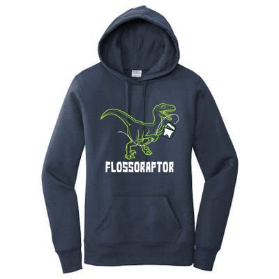 Flossoraptor Dinosaur Funny Pediatric Dentist Women's Pullover Hoodie