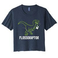 Flossoraptor Dinosaur Funny Pediatric Dentist Women's Crop Top Tee