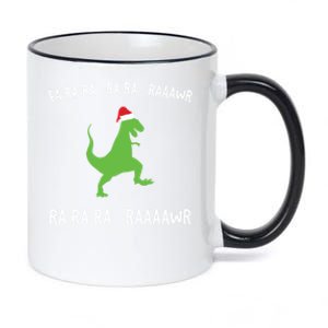 Funny Dinosaur Fa Ra Ra Rawr Rawr Christmas Design Meaningful Gift 11oz Black Color Changing Mug