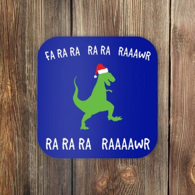 Funny Dinosaur Fa Ra Ra Rawr Rawr Christmas Design Meaningful Gift Coaster