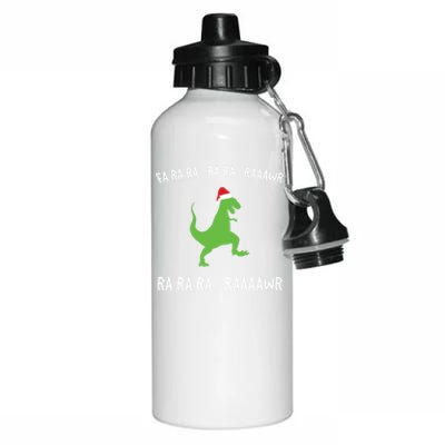 Funny Dinosaur Fa Ra Ra Rawr Rawr Christmas Design Meaningful Gift Aluminum Water Bottle