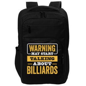 Father's Day Funny Billiards, Talking About Billiards Sport Gift For Dad Impact Tech Backpack