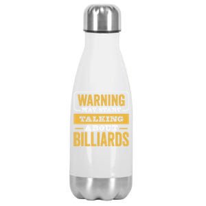 Father's Day Funny Billiards, Talking About Billiards Sport Gift For Dad Stainless Steel Insulated Water Bottle