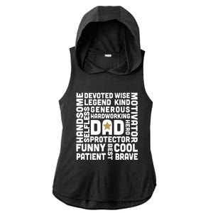 Father's Day For Dads Worlds Greatest Dad Proud Father Ladies PosiCharge Tri-Blend Wicking Draft Hoodie Tank