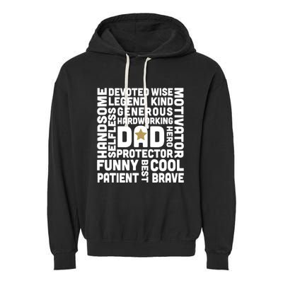 Father's Day For Dads Worlds Greatest Dad Proud Father Garment-Dyed Fleece Hoodie