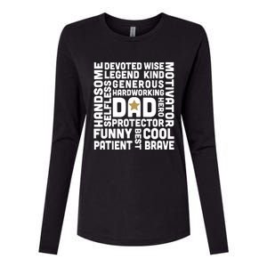 Father's Day For Dads Worlds Greatest Dad Proud Father Womens Cotton Relaxed Long Sleeve T-Shirt