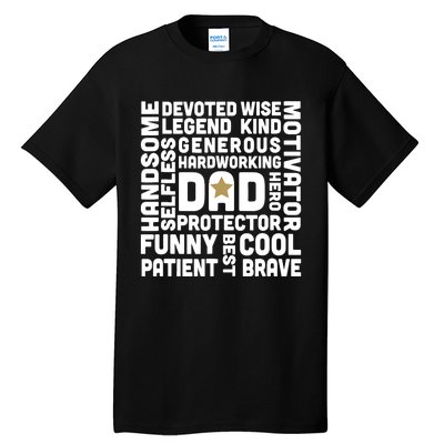 Father's Day For Dads Worlds Greatest Dad Proud Father Tall T-Shirt