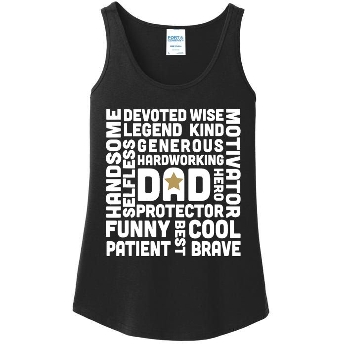 Father's Day For Dads Worlds Greatest Dad Proud Father Ladies Essential Tank