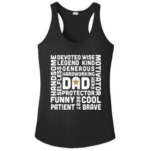 Father's Day For Dads Worlds Greatest Dad Proud Father Ladies PosiCharge Competitor Racerback Tank