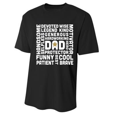 Father's Day For Dads Worlds Greatest Dad Proud Father Performance Sprint T-Shirt