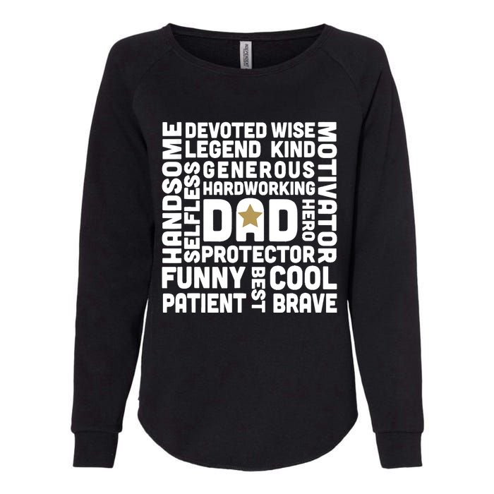 Father's Day For Dads Worlds Greatest Dad Proud Father Womens California Wash Sweatshirt