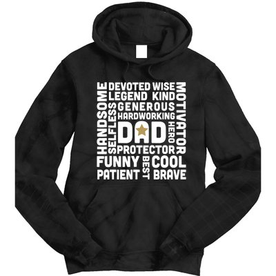 Father's Day For Dads Worlds Greatest Dad Proud Father Tie Dye Hoodie