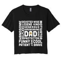 Father's Day For Dads Worlds Greatest Dad Proud Father Women's Crop Top Tee