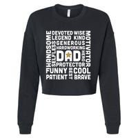 Father's Day For Dads Worlds Greatest Dad Proud Father Cropped Pullover Crew