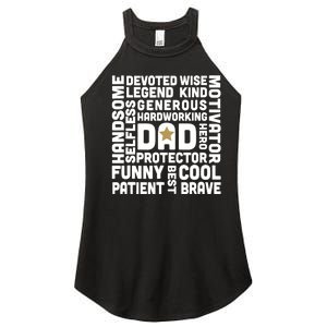 Father's Day For Dads Worlds Greatest Dad Proud Father Women's Perfect Tri Rocker Tank