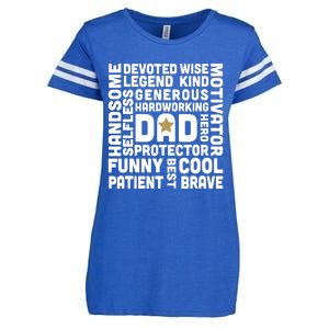 Father's Day For Dads Worlds Greatest Dad Proud Father Enza Ladies Jersey Football T-Shirt