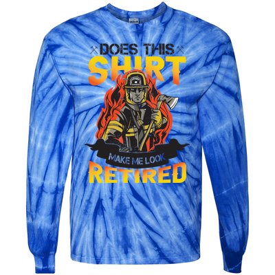 Fire Departt Firefighter Gift Tie-Dye Long Sleeve Shirt