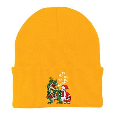 Funny Dinosaur Fa Ra Ra Rawr Rawr Christmas Funny Trex Xmas Gift Knit Cap Winter Beanie