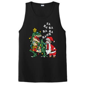 Funny Dinosaur Fa Ra Ra Rawr Rawr Christmas Funny Trex Xmas Gift PosiCharge Competitor Tank