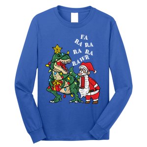 Funny Dinosaur Fa Ra Ra Rawr Rawr Christmas Funny Trex Xmas Gift Long Sleeve Shirt