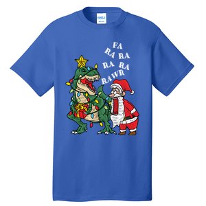 Funny Dinosaur Fa Ra Ra Rawr Rawr Christmas Funny Trex Xmas Gift Tall T-Shirt